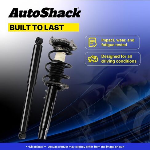 AutoShack Front Complete Strut & Coil Spring Assembly with Rear Shock Absorbers Set for VW Jetta City Golf City 1998-2006 Beetle V6 | Full-vehicle Suspension System Replacement Kit KS5986-0025 in Saudi Arabia