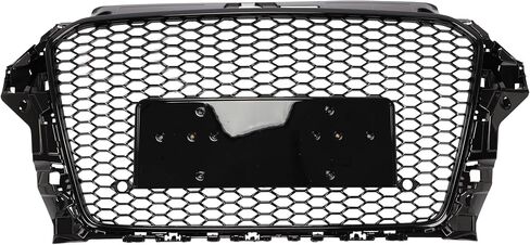 CareOnline New Front Grille Grille Grill Gloss Black RS3 style Pits for 2013-2016 Au-Di A3 S3 8V (RS3 غير لائق) in Saudi Arabia