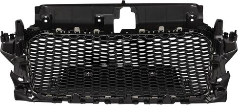 CareOnline New Front Grille Grille Grill Gloss Black RS3 style Pits for 2013-2016 Au-Di A3 S3 8V (RS3 غير لائق) in Saudi Arabia