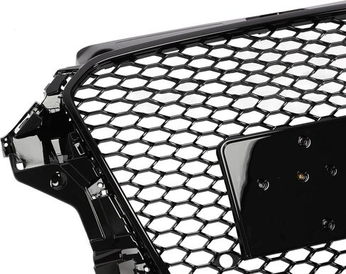 CareOnline New Front Grille Grille Grill Gloss Black RS3 style Pits for 2013-2016 Au-Di A3 S3 8V (RS3 غير لائق) in Saudi Arabia