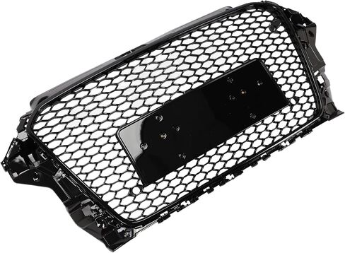 CareOnline New Front Grille Grille Grill Gloss Black RS3 style Pits for 2013-2016 Au-Di A3 S3 8V (RS3 غير لائق) in Saudi Arabia