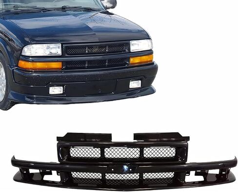 Grille Assembly Compatible With 1998-2004 Chevry S10 1998-2005 Blazer Black S Bumper Grill in Saudi Arabia