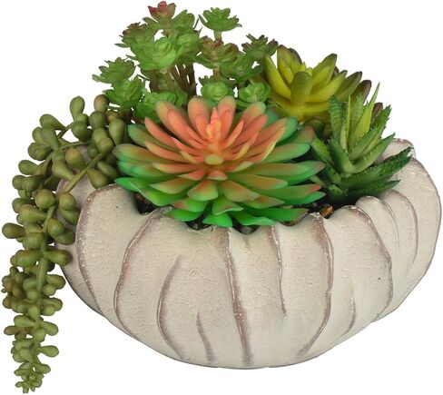 النباتات الاصطناعية النضرة في أواني الأسمنت - تزيين منزلك ومكتبك مع المزارعين النضرة المتنوعة in Kuwait