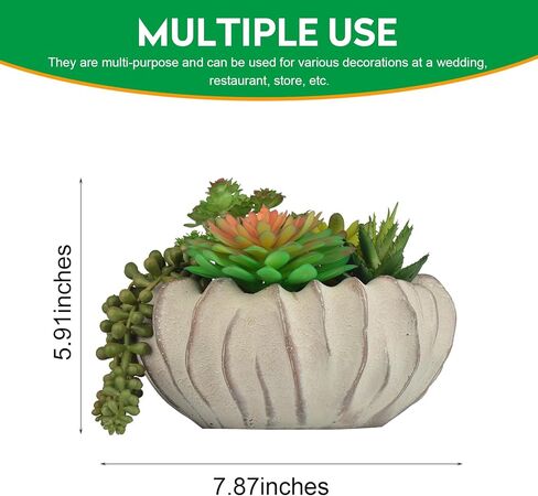النباتات الاصطناعية النضرة في أواني الأسمنت - تزيين منزلك ومكتبك مع المزارعين النضرة المتنوعة in Kuwait