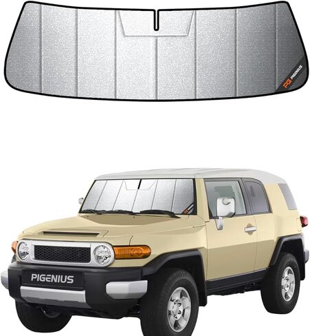 Windshield Sun Shade for Toyota FJ Cruiser 2007-2014,Full Coverage, Reflective Fabric, Double Layer Design in Saudi Arabia