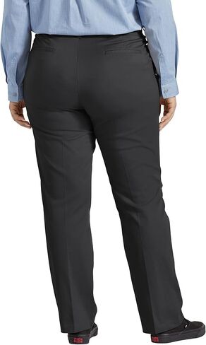 Dickies Women's Size Perfect Shape Straight Twill Pant-Plus, Rinsed Oxford Stone, 18W in Kuwait