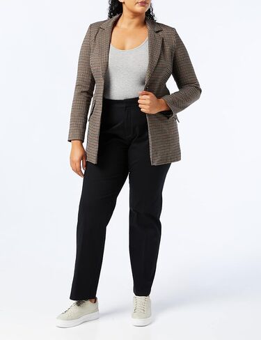 Dickies Women's Size Perfect Shape Straight Twill Pant-Plus, Rinsed Oxford Stone, 18W in Kuwait