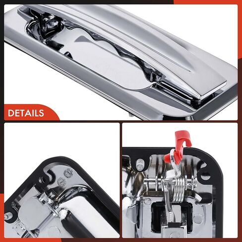 A-Premium Rear Right Passenger Side Exterior Door Handle Compatible with Hummer H2 2003-2009, Chrome in Saudi Arabia