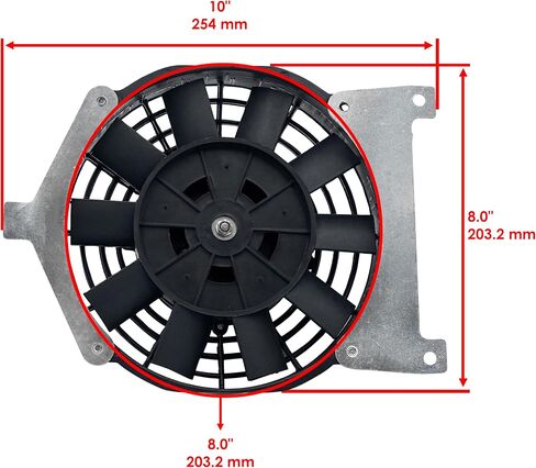 Caltric Radiator Cooling Fan Compatible With Yamaha Grizzly 660 YFM660F 4X4 2002-2008 5KM-12405-00-00 in Saudi Arabia