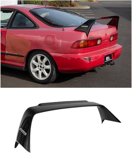 استبدال 1994-2001 Acura Integra DC2 | Mugen Gen 1 Style ABS البلاستيك - مرسومة مفسد جناح الجذع الخلفي اللامع اللامع مع زوج Mugen Black Emblem in Saudi Arabia