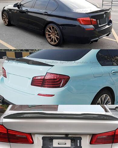 يناسب 2011-2017 BMW F10 5 Series & M5 Gloss Black PSM Style High Kick Trunk Spoiler in Saudi Arabia