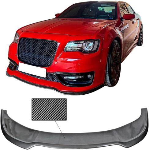 Ikon Motorsports ، Lip الأمامي الوفير متوافق مع 2015-2023 Chrysler 300 ، Gloss Black Pp Polplien in Kuwait