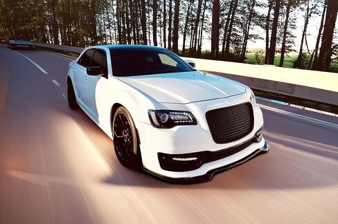 IKON MOTORSPORTS, Front Bumper Lip Compatible with 2015-2023 Chrysler 300, Gloss Black PP Polypropylene Front Lip Chin Spoiler Splitters, 2016 2017 2018 2019 2020 in Saudi Arabia