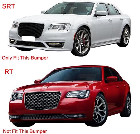 IKON MOTORSPORTS, Front Bumper Lip Compatible with 2015-2023 Chrysler 300, Gloss Black PP Polypropylene Front Lip Chin Spoiler Splitters, 2016 2017 2018 2019 2020 in Saudi Arabia