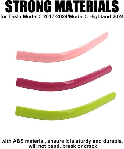Side Mirror Trim Strip Fit for Tesla Model 3 2017-2024, Side Mirror Trim Cover Exterior Accessories (Model 3 Pink) in Saudi Arabia