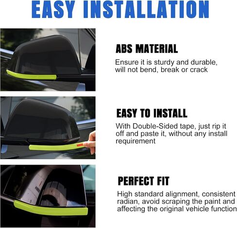 Side Mirror Trim Strip Fit for Tesla Model 3 2017-2024, Side Mirror Trim Cover Exterior Accessories (Model 3 Pink) in Saudi Arabia