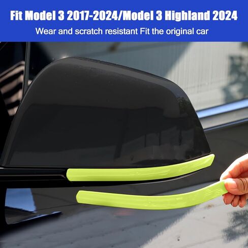 Side Mirror Trim Strip Fit for Tesla Model 3 2017-2024, Side Mirror Trim Cover Exterior Accessories (Model 3 Pink) in Saudi Arabia