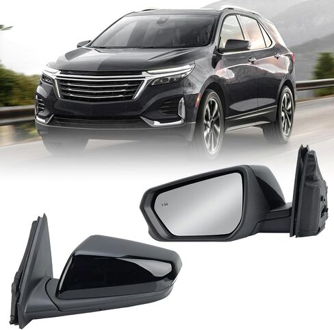 مرآة جانبية للركاب متوافقة مع 2018 2018 2020 2021 2022 2023 2024 Chevy Expenox GMC Terrain Mirrors with Power Glass Dating Swit Scot Plud Spot Plugs #84225387 (White) 8 Pins in Kuwait
