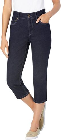 Woman Within Plus Size Secret Solutions; Tummy Smoothing Denim Jean Capri in Saudi Arabia