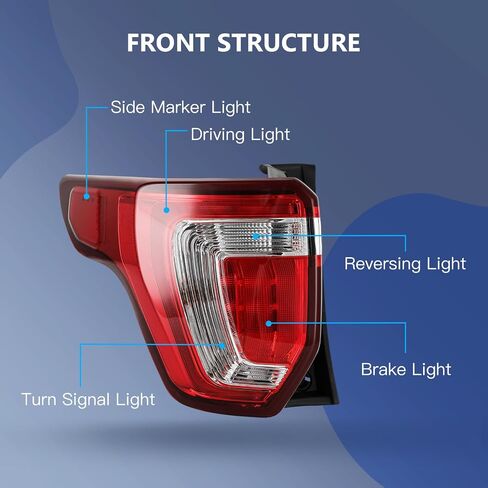 ECCPP Tail Light Assembly Fit 2020 2021 2022 for Ford F250 Super Duty for Ford F350 Super Duty for Ford F450 Super Duty Driver Side Pair Rear Tail Brake Lamps in Saudi Arabia