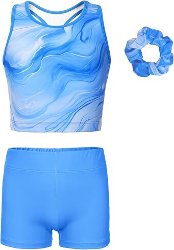 ثياب Modafans للجمباز للبنات مع شورتات رقصات رقصات الستائرات النشطة in Kuwait