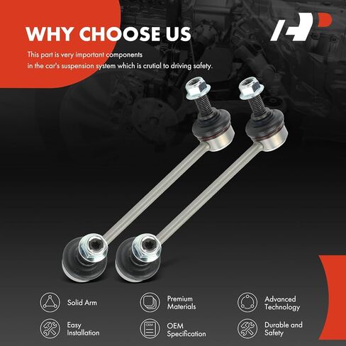 A-Premium 2 X Front Sway Bar Links Bar Bar Bar ، متوافقة مع Volvo XC60 2018-2019 ، XC90 2016-2019 ، S90 2017-2019 ، V90 2018-2019 ، V90 Cross Country 2017-2019 ، 2.0L. in Saudi Arabia