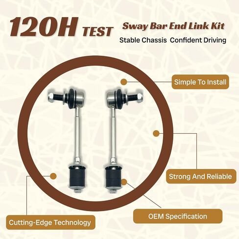 K90681 2PC Front Stabilizer Sway Bar End Link Fit for Toyota 1996 1997 1998 1999 2000 2001 2002 4Runner, 2000-2005 Tundra, 2005 2006 2007 2008 2009 2010 2011 2012 2013 2014 2015 Tacoma in Kuwait