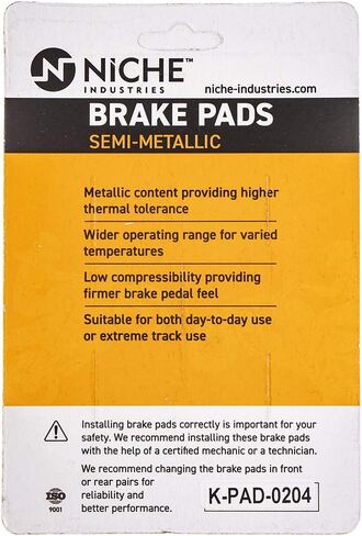 NICHE Brake Pad Set for Suzuki Boulevard Intruder 1500 69100-10850 Rear Semi-Metallic in Saudi Arabia