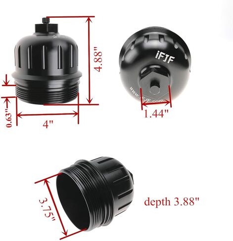 IFJF 134001 استبدال غطاء الإسكان مرشح الوقود لعام 2017-2024 GM DURAMAX 6.6L L5P CHEVY SILVERADA/GMC SIERRA 2500HD 3500HD BILLET BILLET مع 2 حزم (أسود) in Saudi Arabia