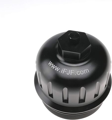 IFJF 134001 استبدال غطاء الإسكان مرشح الوقود لعام 2017-2024 GM DURAMAX 6.6L L5P CHEVY SILVERADA/GMC SIERRA 2500HD 3500HD BILLET BILLET مع 2 حزم (أسود) in Saudi Arabia