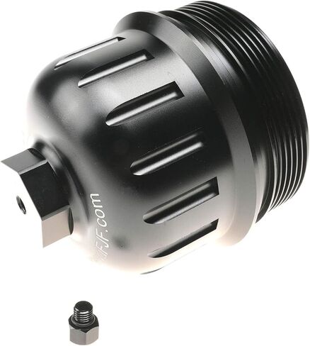 IFJF 134001 استبدال غطاء الإسكان مرشح الوقود لعام 2017-2024 GM DURAMAX 6.6L L5P CHEVY SILVERADA/GMC SIERRA 2500HD 3500HD BILLET BILLET مع 2 حزم (أسود) in Saudi Arabia