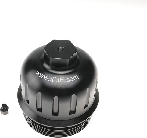IFJF 134001 استبدال غطاء الإسكان مرشح الوقود لعام 2017-2024 GM DURAMAX 6.6L L5P CHEVY SILVERADA/GMC SIERRA 2500HD 3500HD BILLET BILLET مع 2 حزم (أسود) in Saudi Arabia