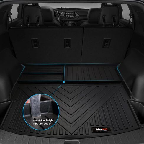 All Weather Cargo Mats Black Compatible with 2019-2025 Chevy Blazer Trunk Liner TPE Rubber Mat for Chevrolet Blazer Accessories in Saudi Arabia