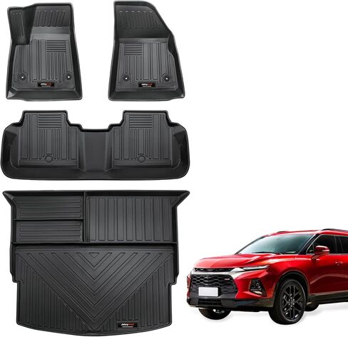 All Weather Cargo Mats Black Compatible with 2019-2025 Chevy Blazer Trunk Liner TPE Rubber Mat for Chevrolet Blazer Accessories in Saudi Arabia
