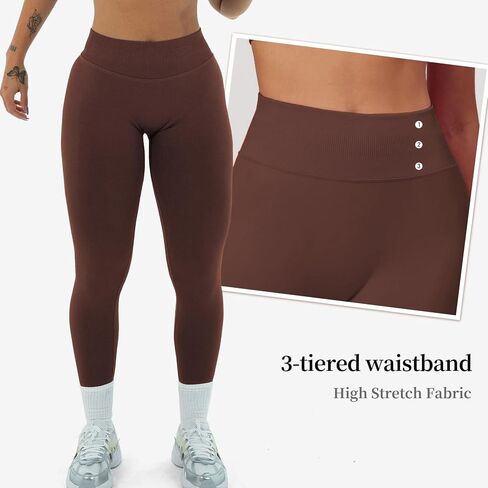 Hidden Scrunch Butt Lifting Leggings for Women Impact Leggings Seamless Gym Workout Leggings Mid Low Waist Yoga Pants in Kuwait