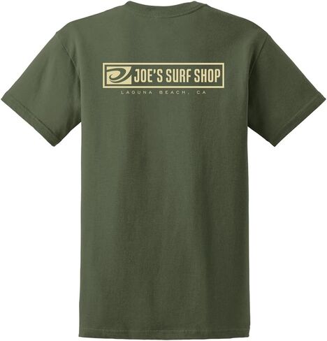 Joes Surf Shop Men Men Logo Tee ذات الوزن الثقيل في العادية والكبيرة والطول in Kuwait