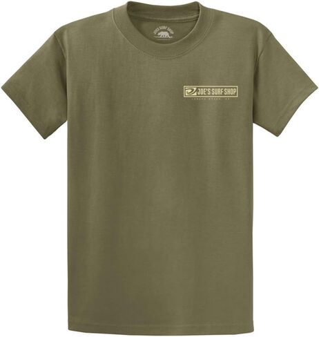 Joes Surf Shop Men Men Logo Tee ذات الوزن الثقيل في العادية والكبيرة والطول in Kuwait