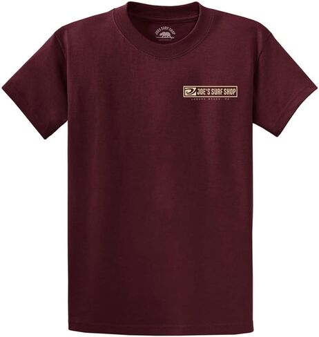 Joes Surf Shop Men Men Logo Tee ذات الوزن الثقيل في العادية والكبيرة والطول in Kuwait