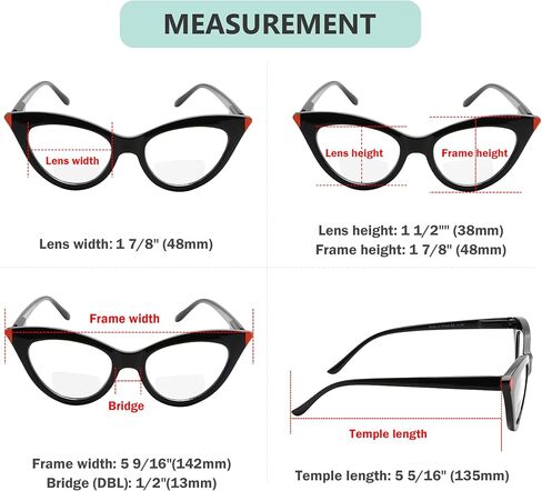Eyekepper 4-Pack Chic Bifocal Reading Glasses Women Bifocal Readers in Kuwait