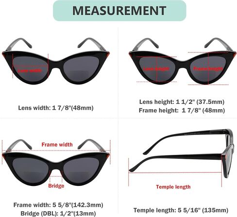 Eyekepper 4-Pack Chic Bifocal Reading Glasses Women Bifocal Readers in Saudi Arabia