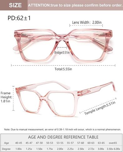 Eyeurl 4 Pack Gack Mashion Glasses for Women Men Men Blue Light Lighting Computer Square Depants with Spring Beacher Designer Ladies Eltist anti UV Ray eyeglasses 1.5 in Kuwait