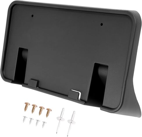 حامل لوحة الترخيص الأمامي قوس متوافق مع 1999-2004 Ford F-250 F-350 F-450 F-550 Super Duty Record Plate Plate Prames Prames Presidents for F81Z17A385AA Black Blastic in Saudi Arabia