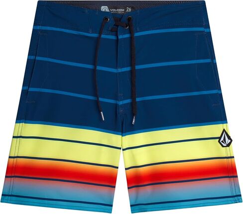 Volcom Boys Board Shorts - UPF 50+ Quick Dry Swimwear Bathing Suit - Swim Trunks Swimsuit for Boys (8-16), Size 10-12, Navy Floral in Saudi Arabia