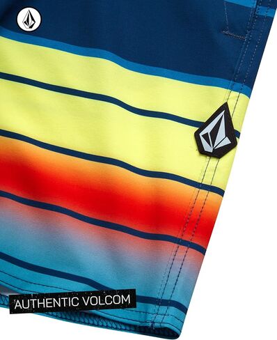 Volcom Boys Board Shorts - UPF 50+ Quick Dry Swimwear Bathing Suit - Swim Trunks Swimsuit for Boys (8-16), Size 10-12, Navy Floral in Saudi Arabia