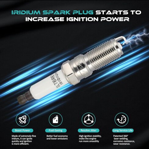 Pack of 8 Nickel Material SP515 SP546 Spark Plugs For Ford Expedition Explorer F150/F250/F350/F450/F550 Super Duty Mustang,Lincoln Mark LT Navigator,Mercury Mountaineer 4.6L 5.4L 6.8L V8 V10 in Kuwait