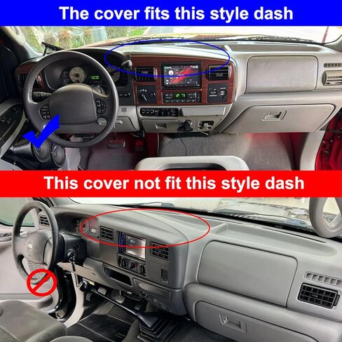 غلاف Dashboard Cover Fit for Ford F250 F350 F450 Super Duty 1999 2000 2001 2002 2003 2004 / Ford SPORTION 2000-2005 ، DASH COVER PAD PARTETRE (Beige) in Kuwait