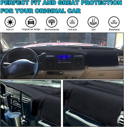 غلاف Dashboard Cover Fit for Ford F250 F350 F450 Super Duty 1999 2000 2001 2002 2003 2004 / Ford SPORTION 2000-2005 ، DASH COVER PAD PARTETRE (Beige) in Kuwait