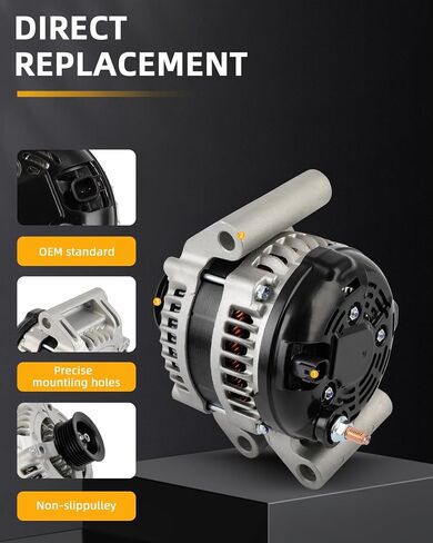OCPTY Alternators Alternator 2011-2023 for Chrysler 300 5.7L,2012-2016 for Dodge Challenger 5.7L,12V 160Amp 6-Groove Pulley,Replaces 11574N, 11574, 421000-0800, 4801866AB, 4801866AC in Saudi Arabia