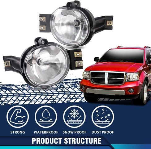 أضواء الضباب LED Pit66 Pit66 ، متوافقة مع 2002-2008 دودج رام 1500/2003-2009 دودج رام 2500 3500 اليسار واليمين 55077475AE ، CH2592121 ، 55077474AE in Saudi Arabia