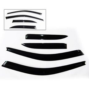 Window Visors Compatible with 1997-2001 Toyota Camry Sedan, Slim Style Tape On- Smoke Tint Acrylic Sun Rain Window Guard Wind Deflector by IKON MOTORSPORTS, 1998 1999 2000 in Saudi Arabia